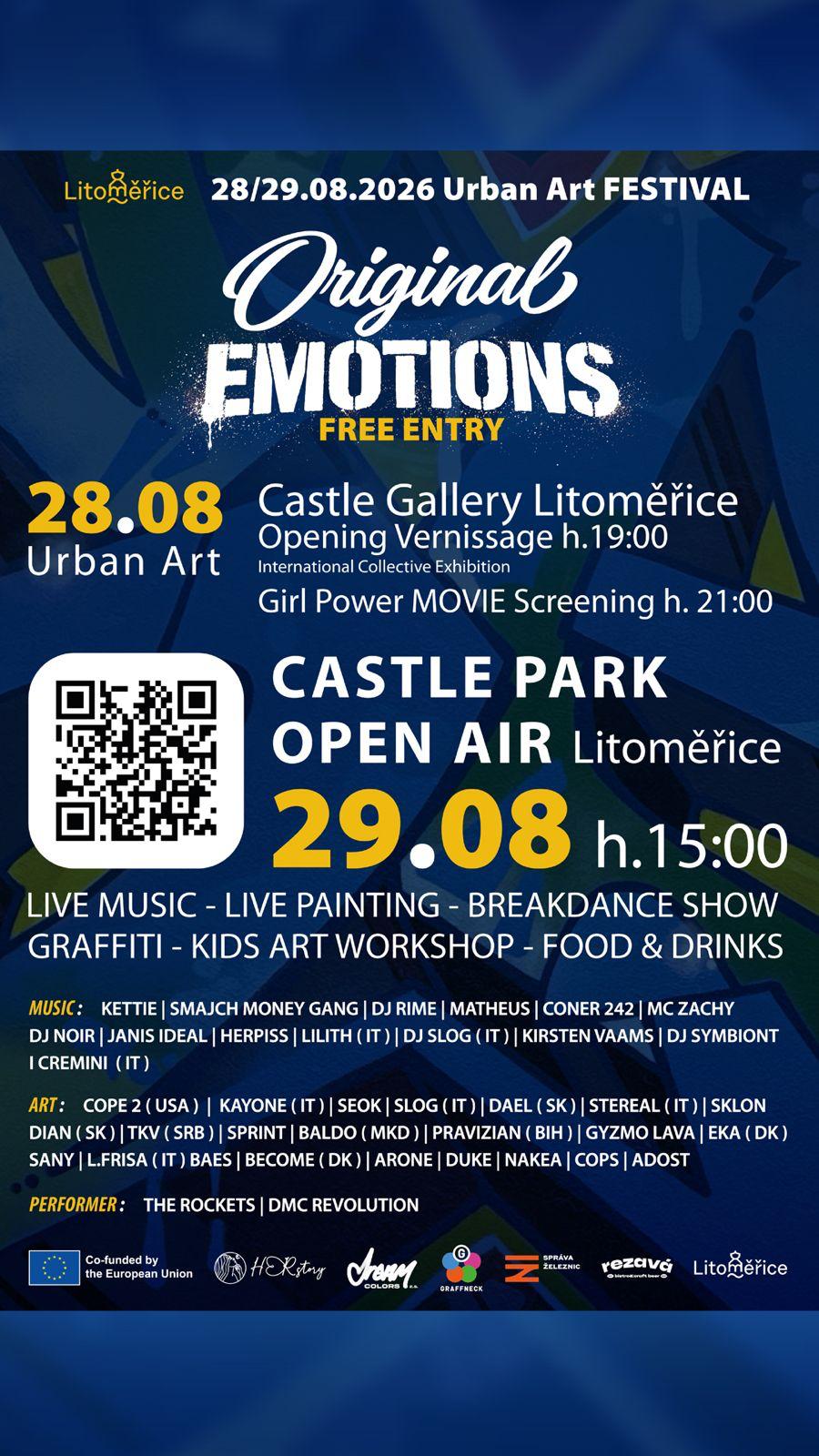 Leták festivalu ORIGINAL EMOTIONS 2026